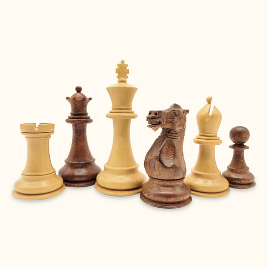 Chess pieces Stallion Knight acacia set