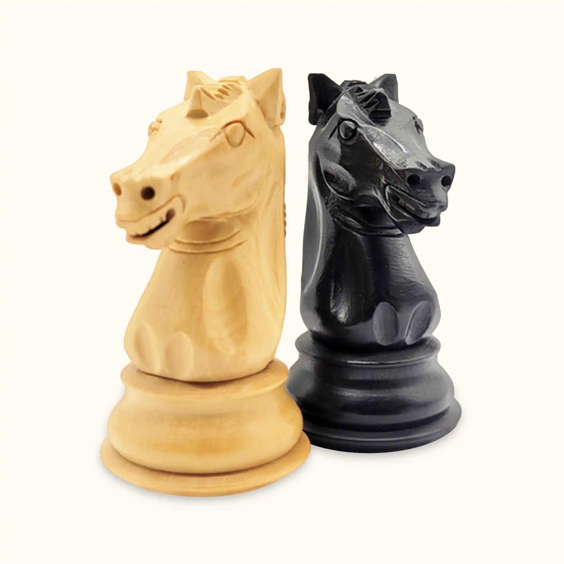 Chess pieces Alban Knight ebonized knight