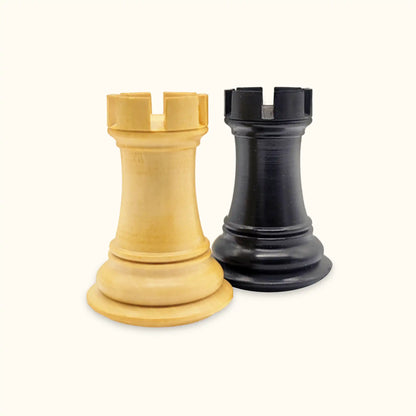 Chess pieces Alban Knight ebonized rook