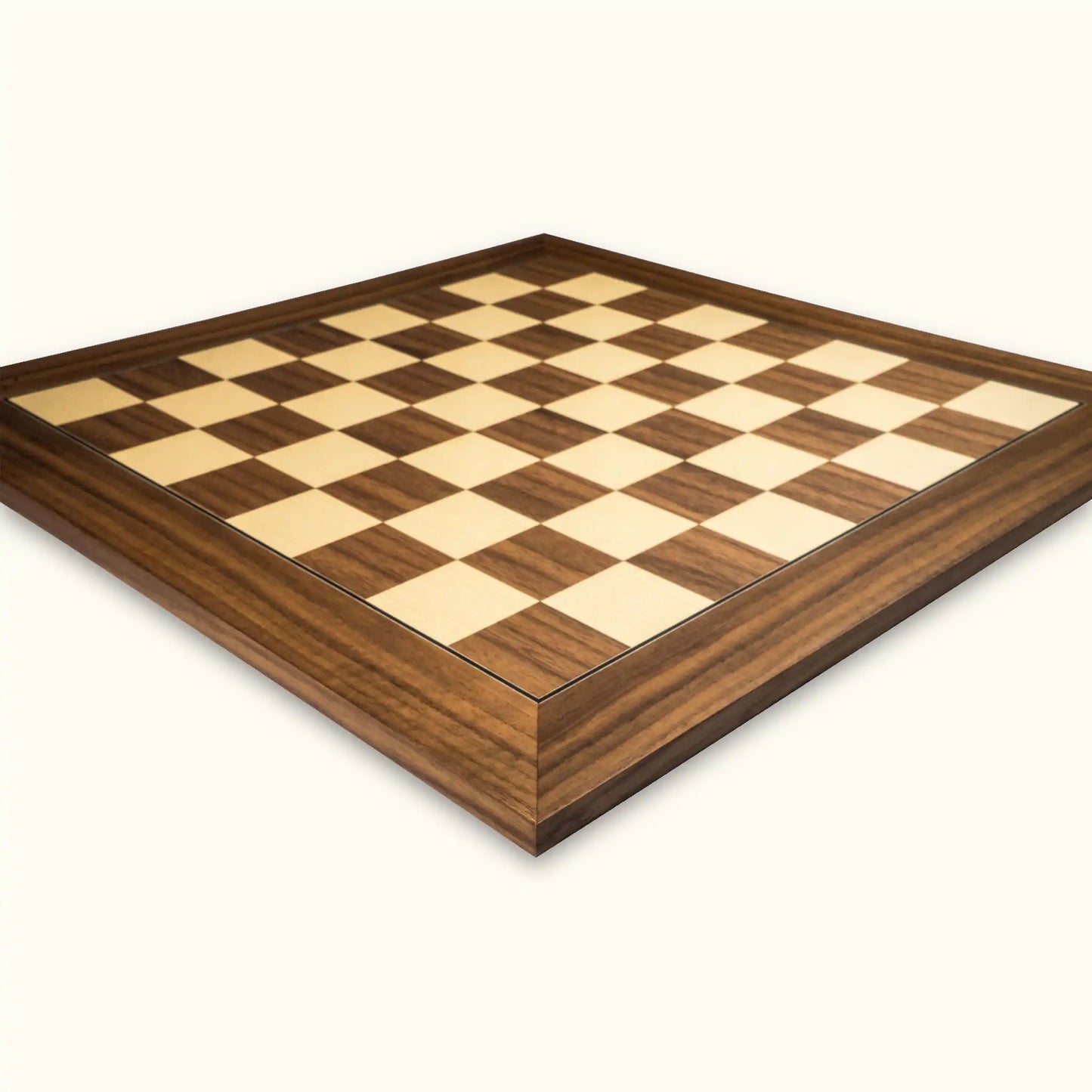 Chessboard walnut deluxe 55 mm diagonal view